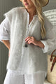 Mallora mohair vest, pearl grey