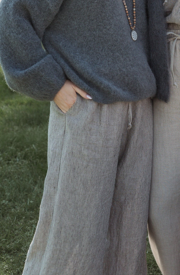 Mallorca pellavahousut, pinstripe