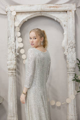 Mamma mia sequin dress, ivory