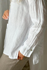 Margot linen shirt, white