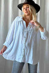 Marsa linen shirt, white