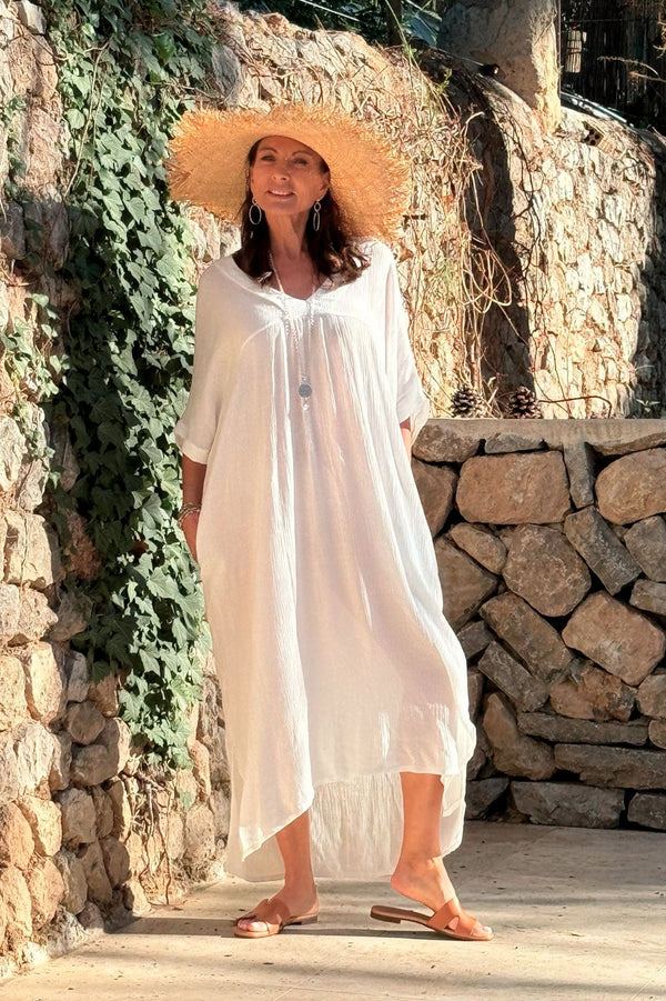 Milana viscose dress, white
