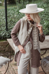 Bypias casual pellavajoggerit, natural
