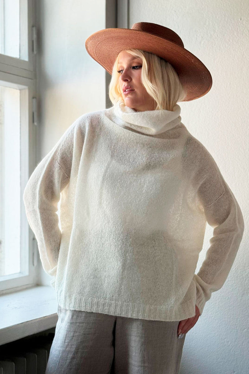 Mimi polo jumper, ivory