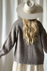 Mindy neuletakki, taupe