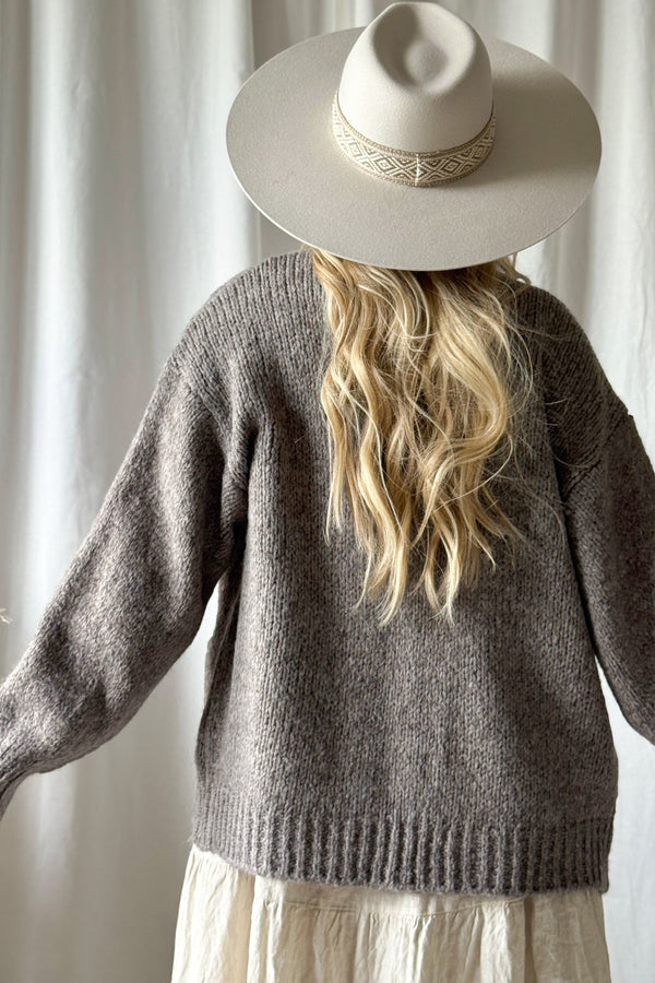 Mindy neuletakki, taupe