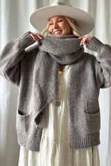 Mindy neuletakki, taupe