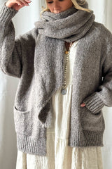 Mindy neuletakki, taupe