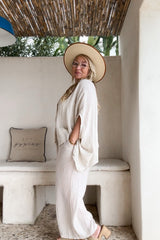 Mira linen tunic, sand