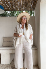 Mira linen tunic, sand