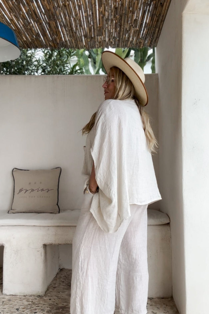Mira linen tunic, sand