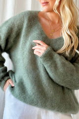 Mohair heaven jumper, sage green