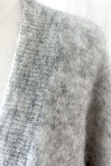 Mohair dream cardigan, pearl grey