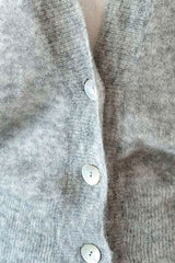 Mohair dream cardigan, pearl grey