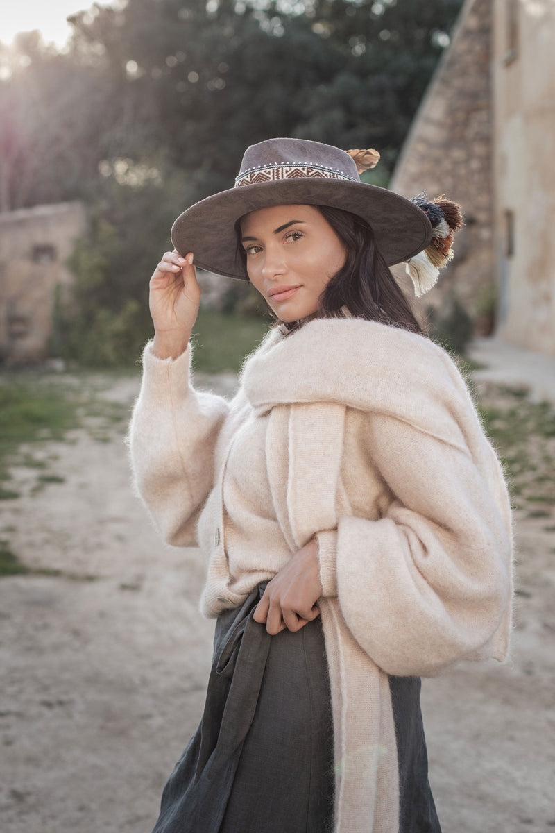 Mohair dream cardigan, cream