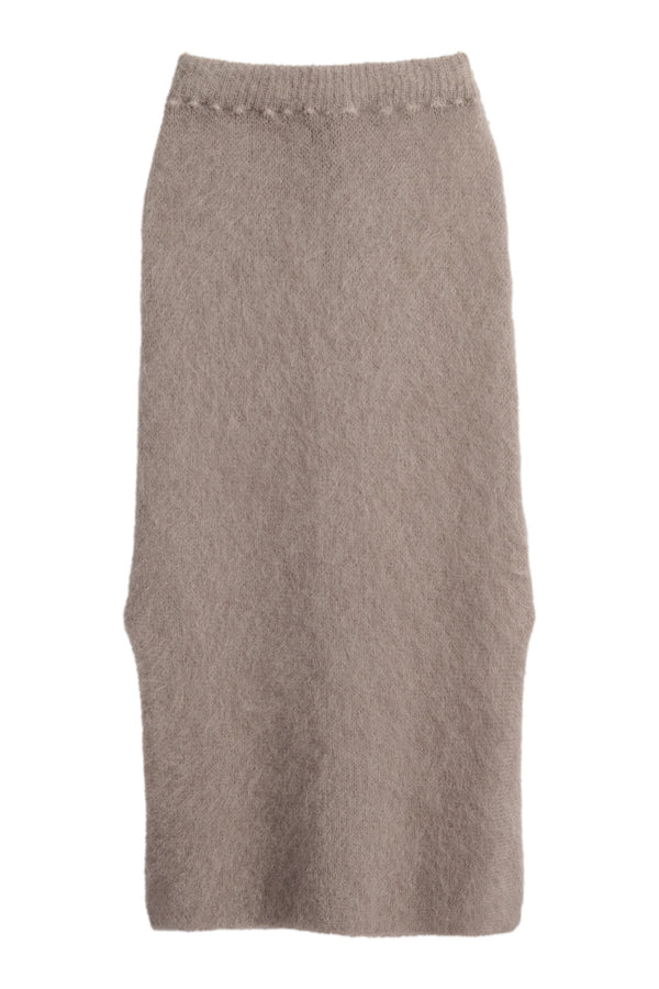 Irene mohair skirt, taupe