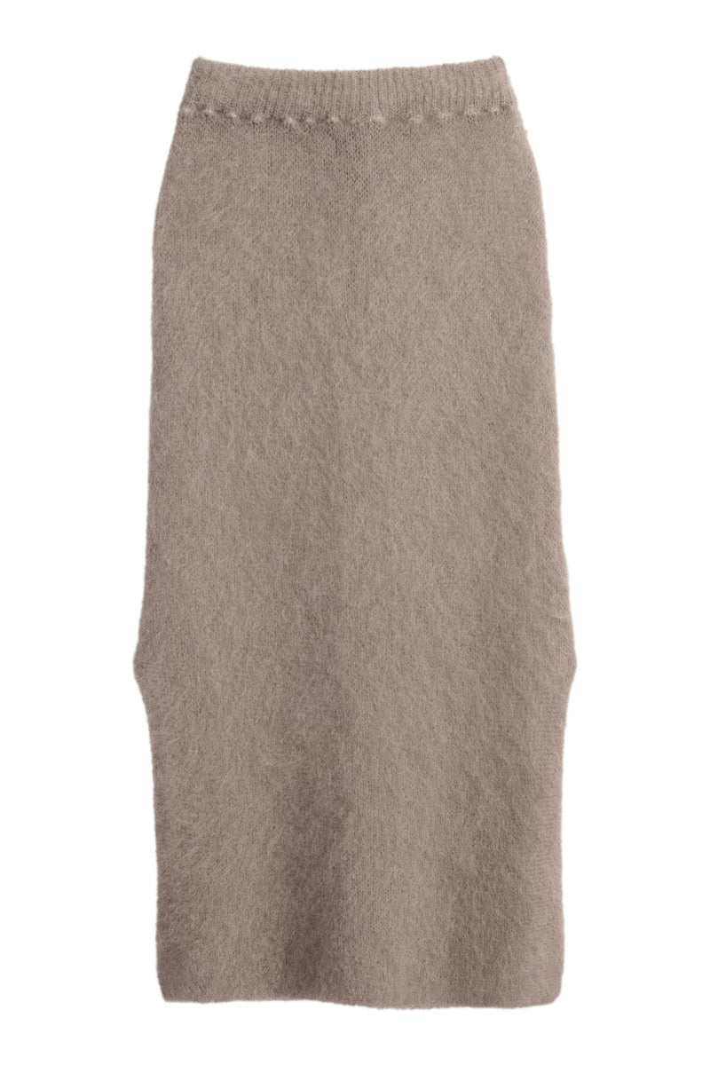 Irene mohair skirt, taupe