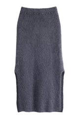 Irene mohair skirt, thunder
