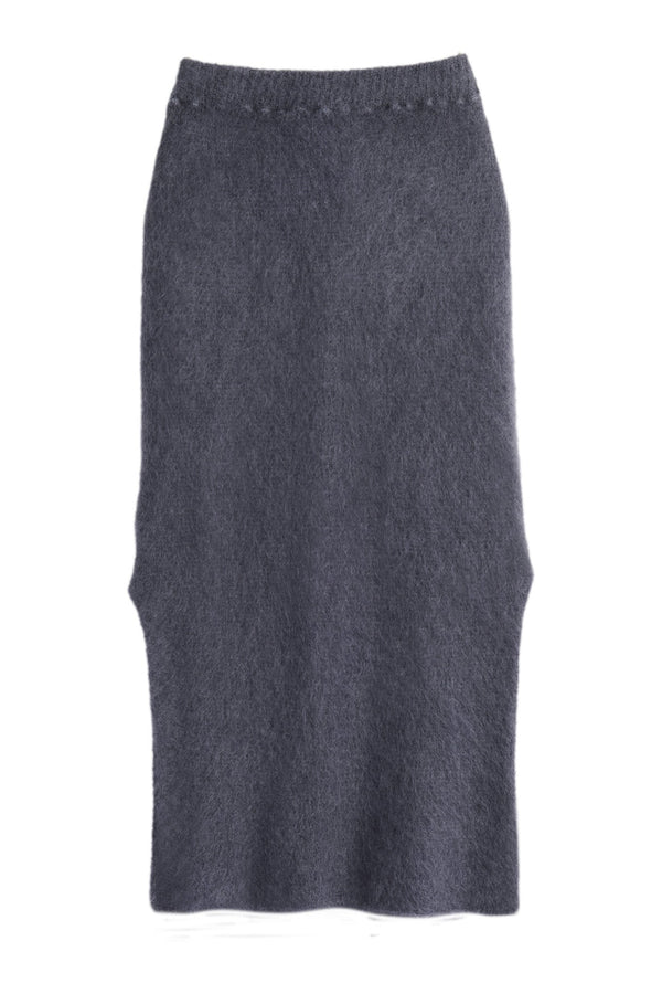 Irene mohair skirt, thunder