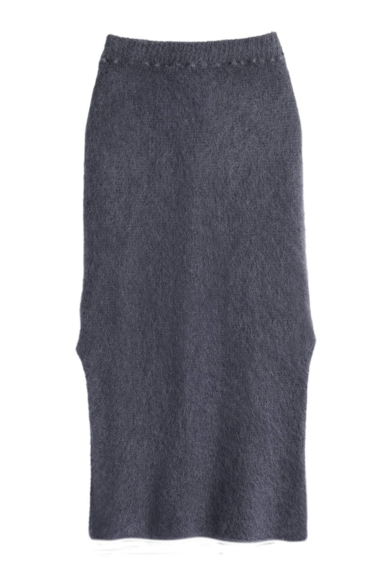Irene mohair skirt, thunder