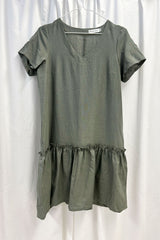 Moments linen dress, camo