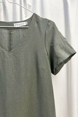 Moments linen dress, camo
