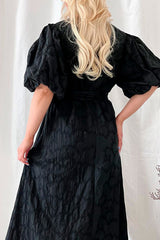 Monaco cotton dress, black