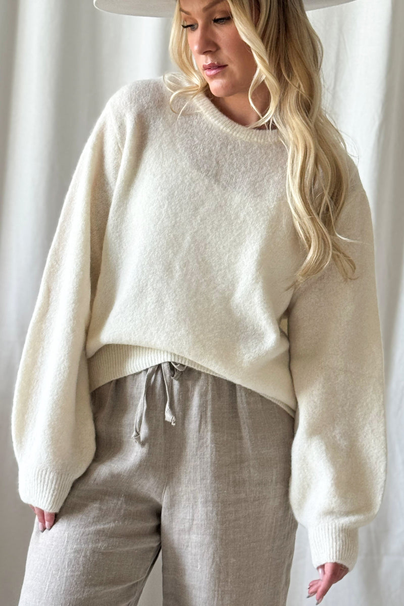 Montine neule, luonnonvalkoinen