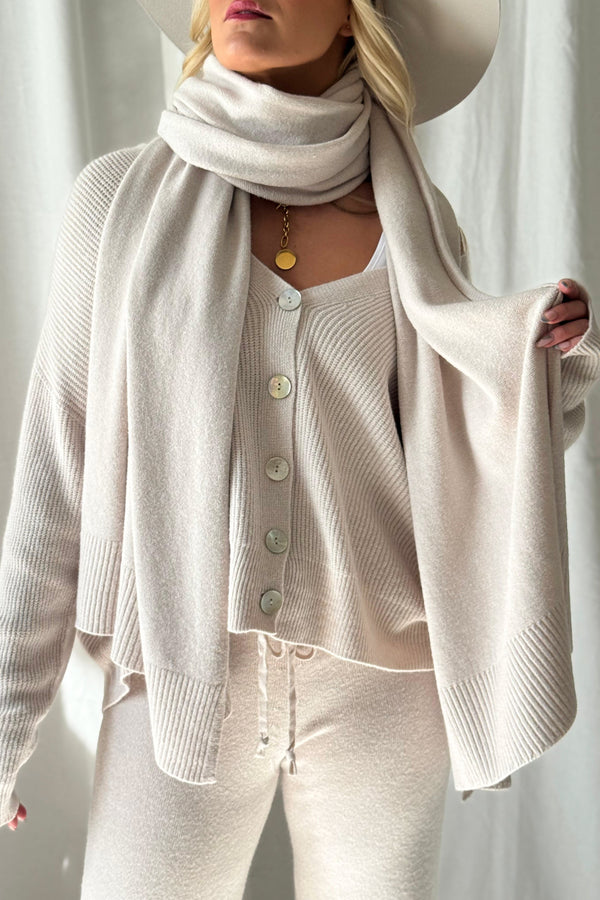 My Moment ribbineuletakki, light beige