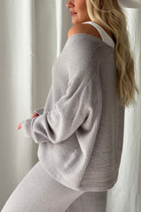 My moment ribbed cardigan, taupe