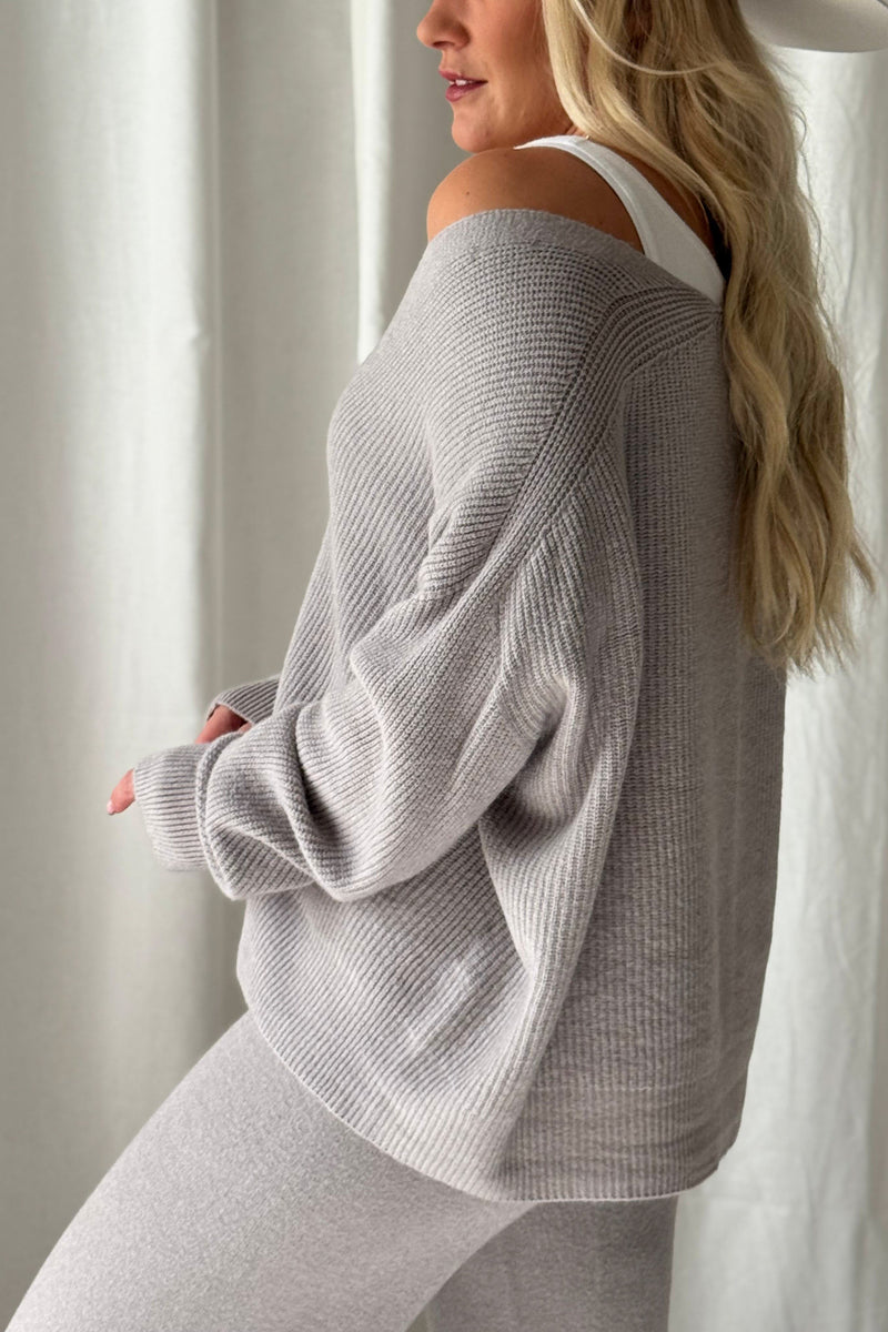 My moment ribbed cardigan, taupe