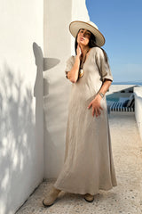 Nadiana linen dress, cashmere