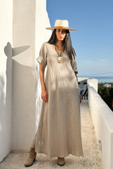 Nadiana linen dress, cashmere