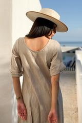 Nadiana linen dress, cashmere