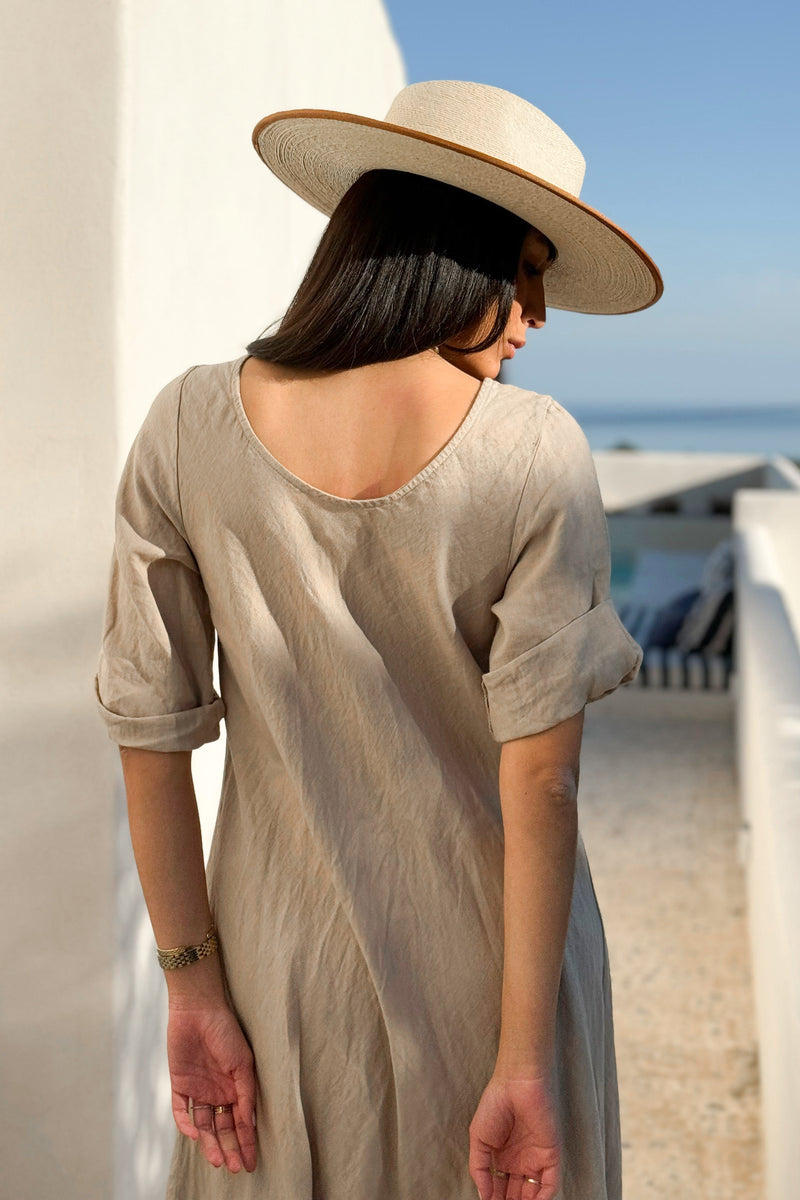 Nadiana linen dress, cashmere