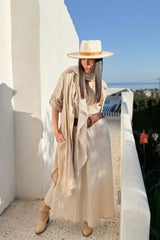 Nadiana linen dress, cashmere