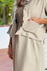 Cardelia linen jacket, natural