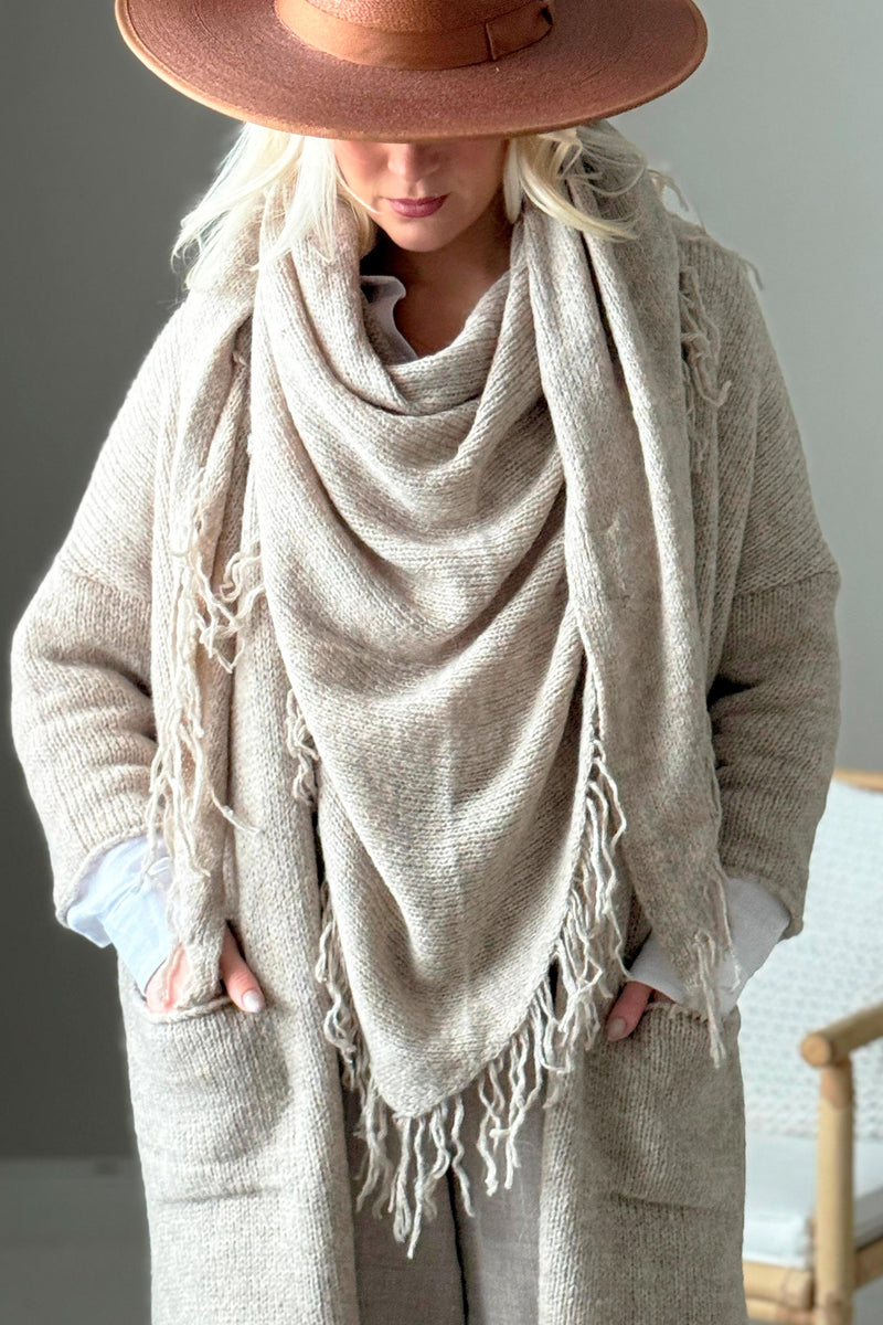 Wilona neuletakki, beige