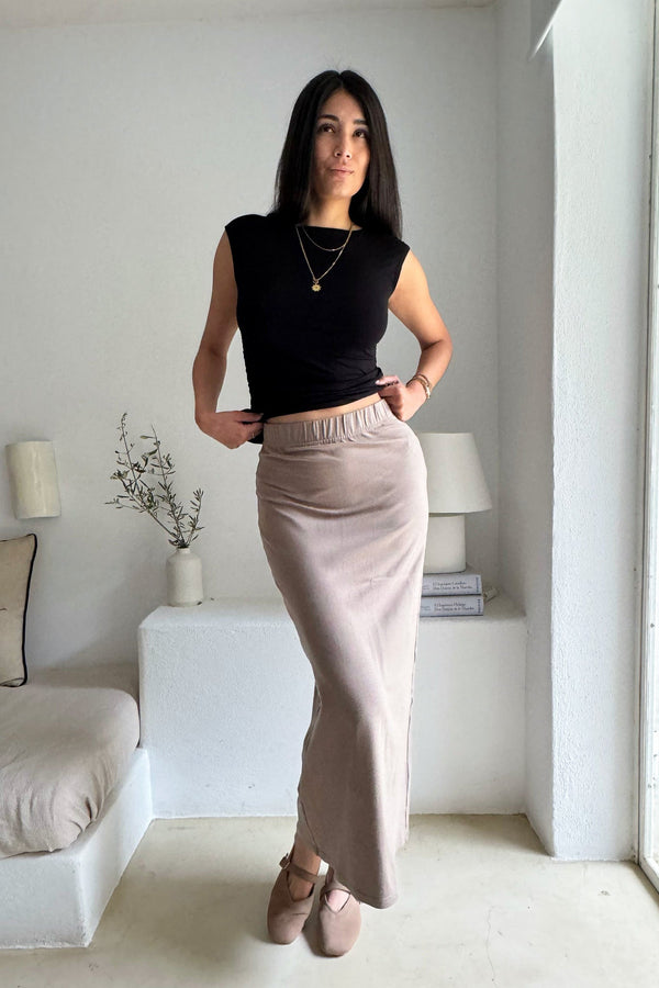 Bamboo Nova skirt, taupe