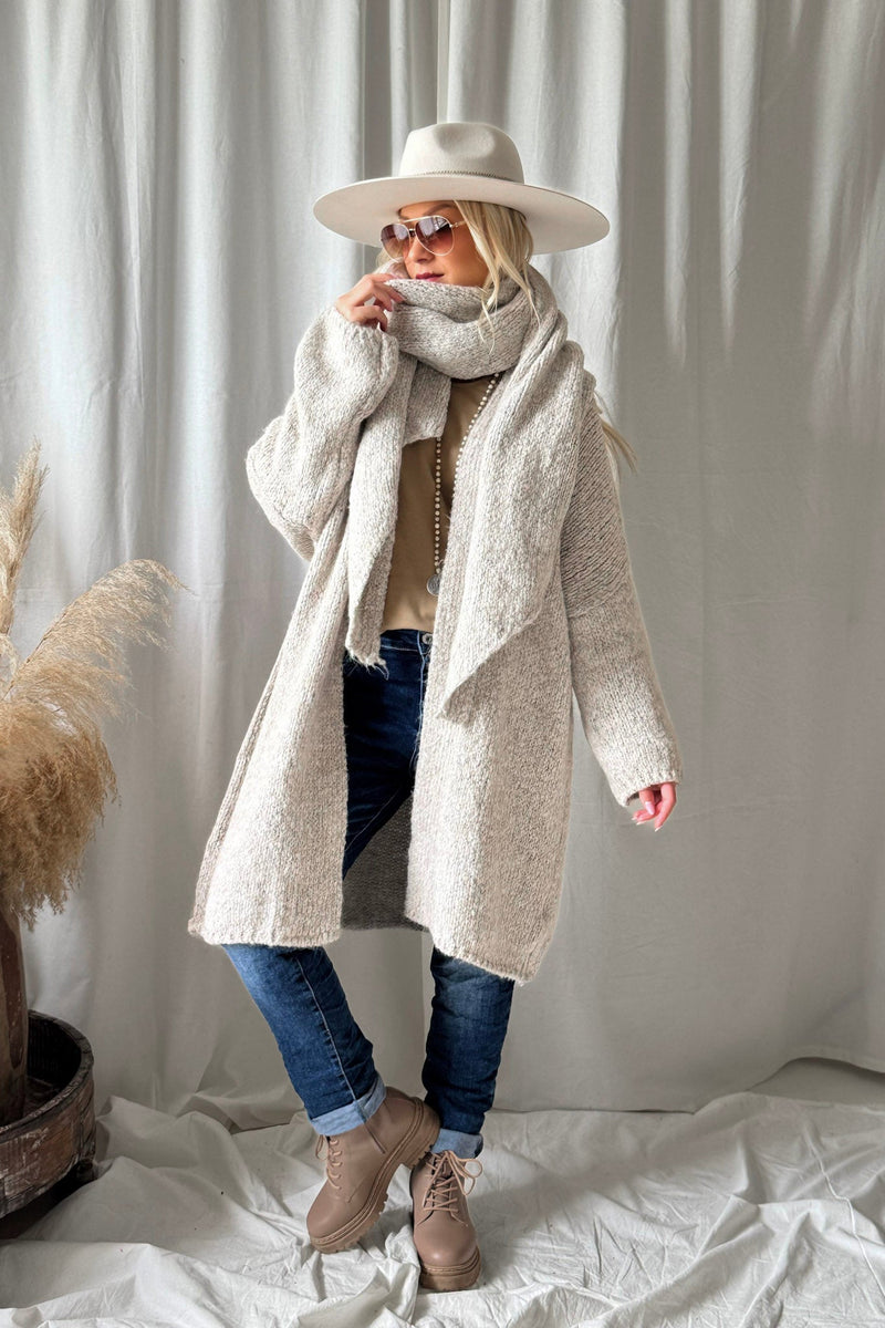 One fine day cardigan, stone