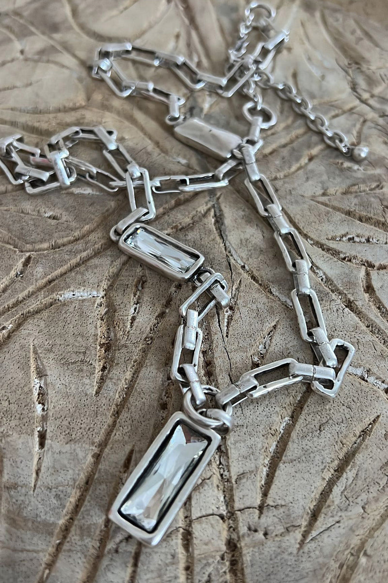 Topaz signature necklace, silver