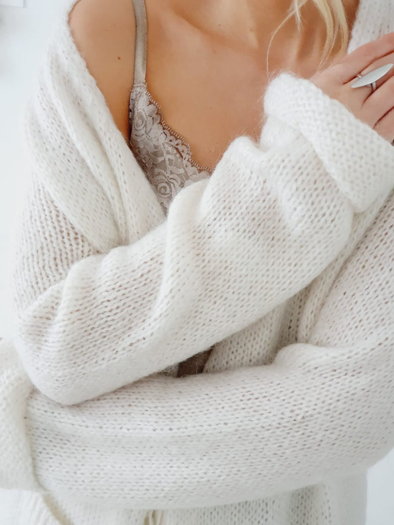 Slowly morning cardigan, natural white