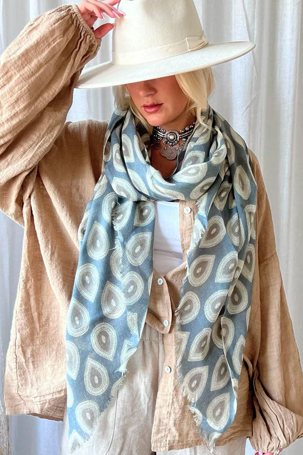 Pacific wool scarf, blue