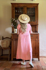 Palma pellavamekko, peach