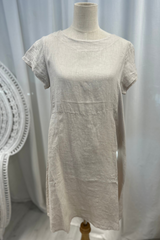 Palma linen dress, sand