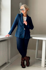 Linen blazer, navy