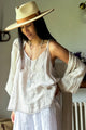 Peony linen top, sand