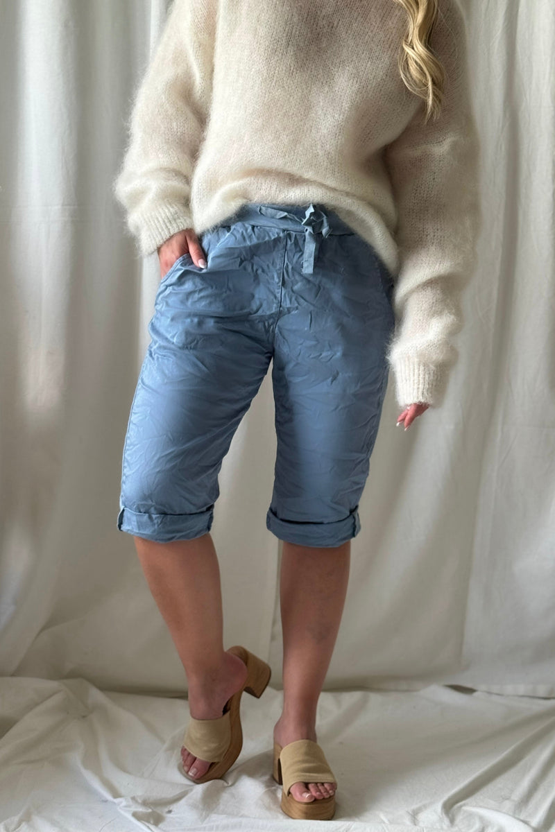 Perfect joggers capri, denim blue