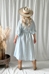 Petunia linen dress, oxford blue