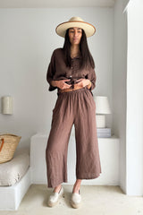 Havana linen pants, coffee